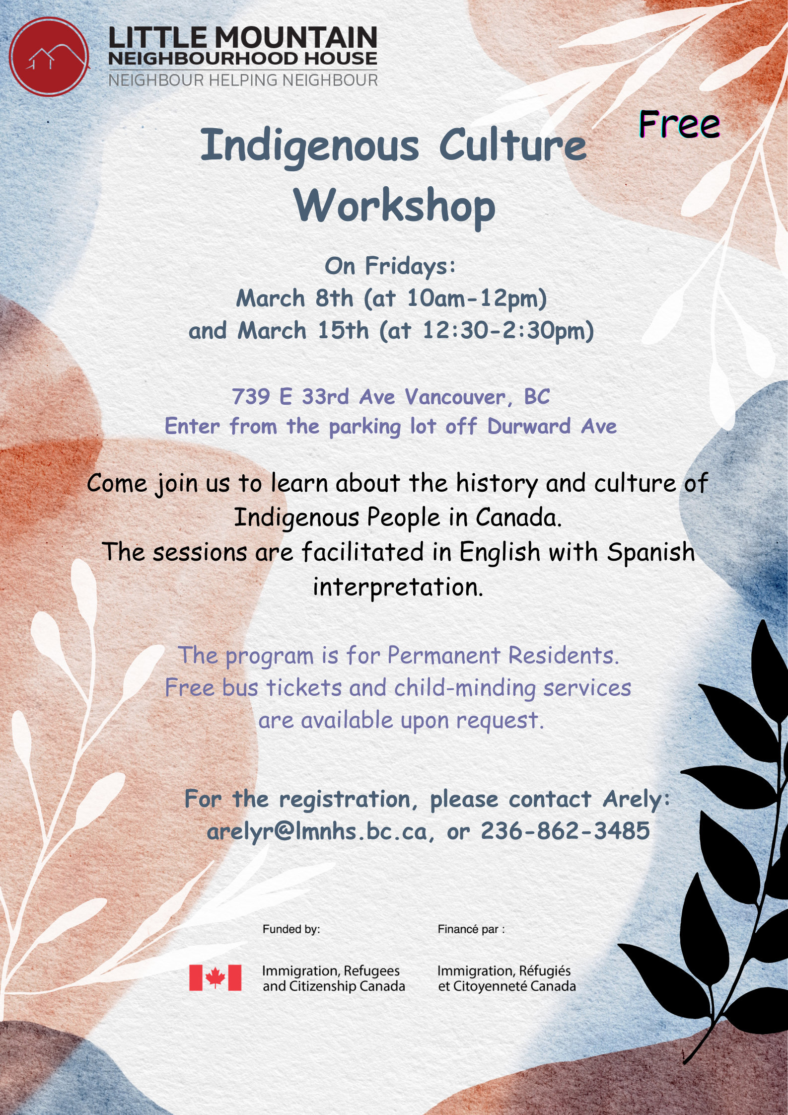 Indigenous Workshop with Spanish interpretation