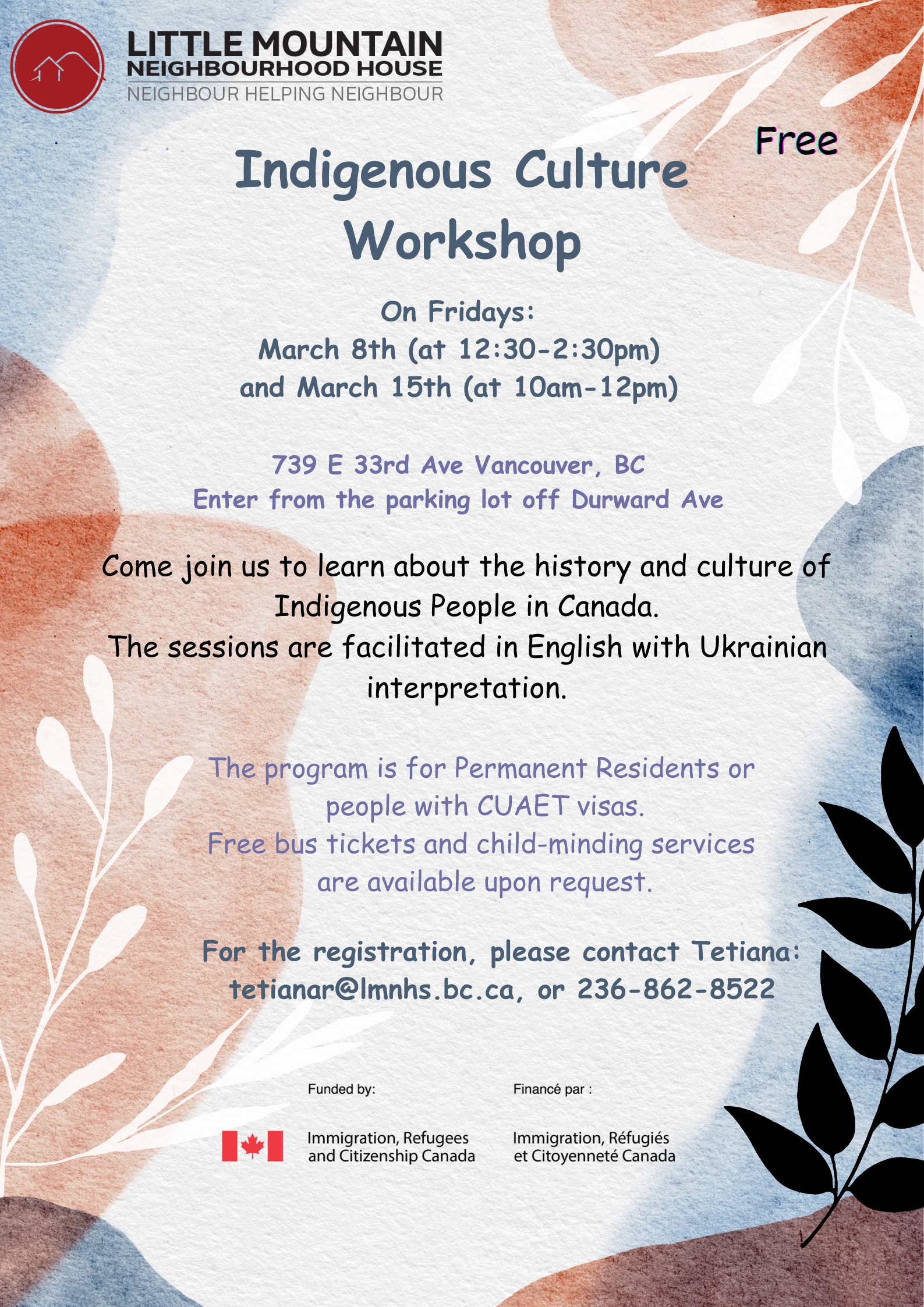 Indigenous Workshop with Ukrainian interpretation